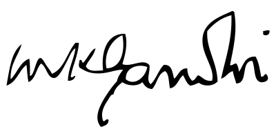 Firma de Mahatma Gandhi