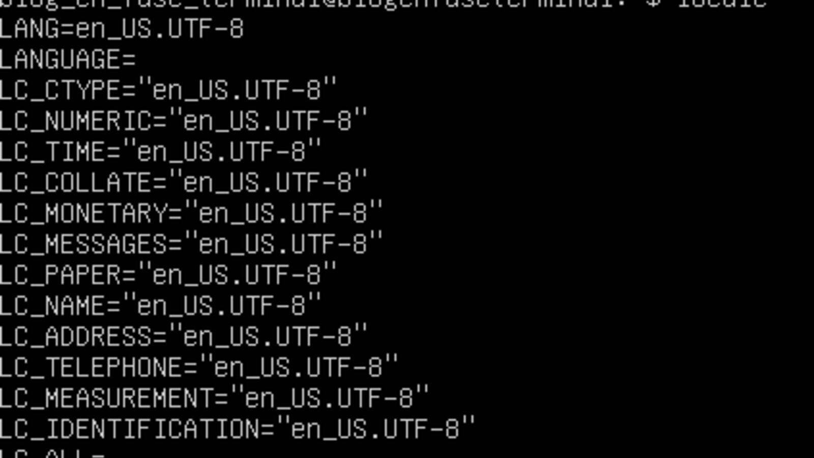 Cambio de idioma y caracteres a español terminal Linux