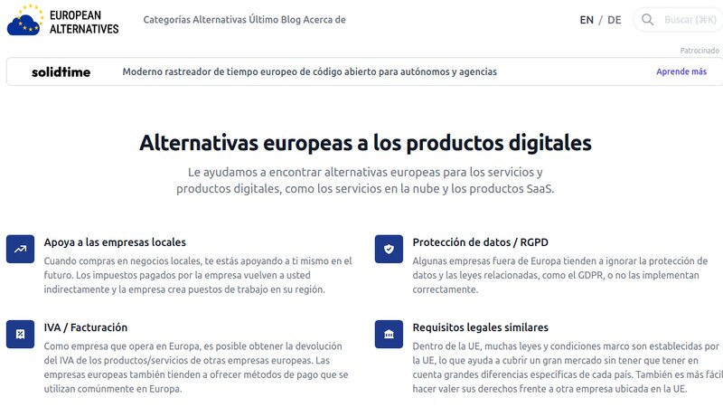 Alternativas europeas para los servicios de Internet más populares