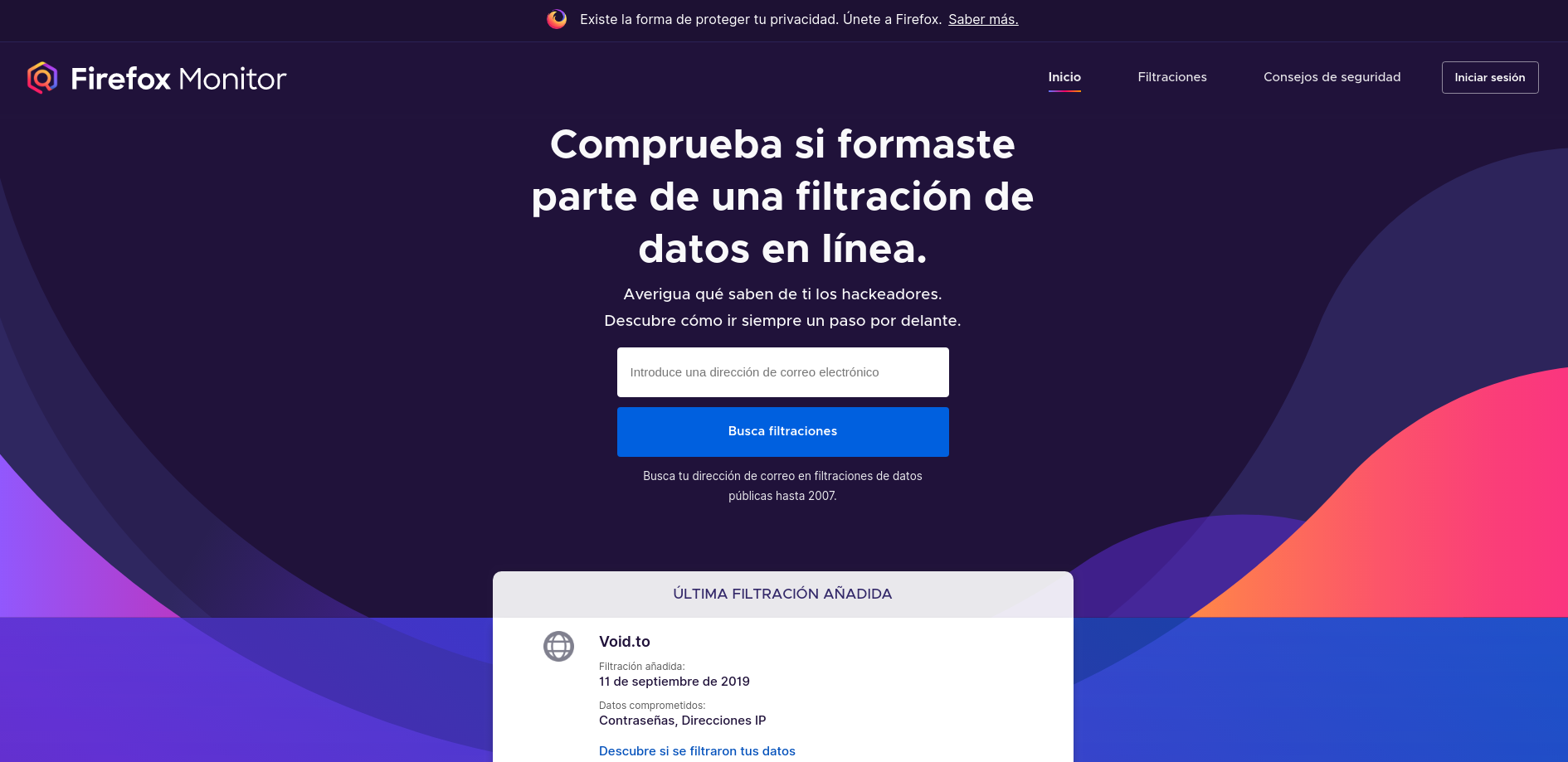 Tus datos personales han sido filtrados