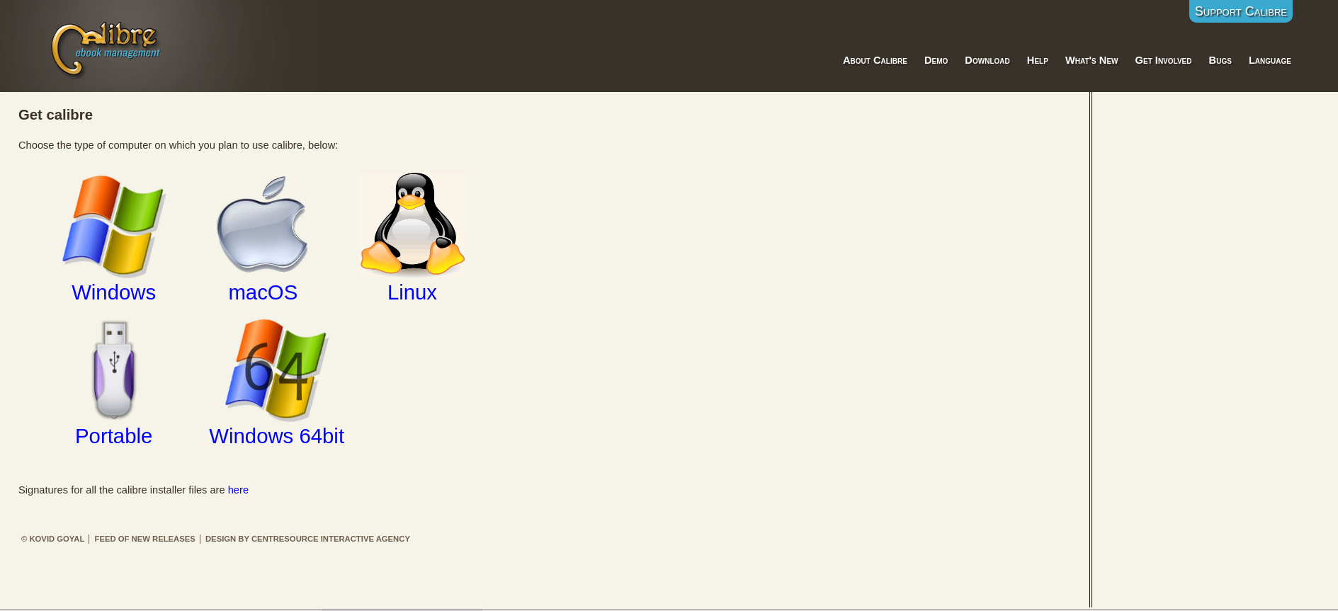 Calibre pagina de descarga