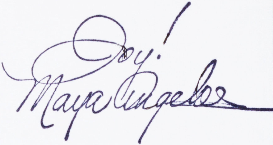 Firma de Maya Angelou