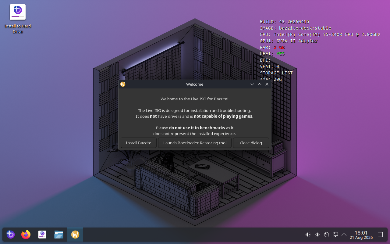 Instalación en escritorio o en live-cd