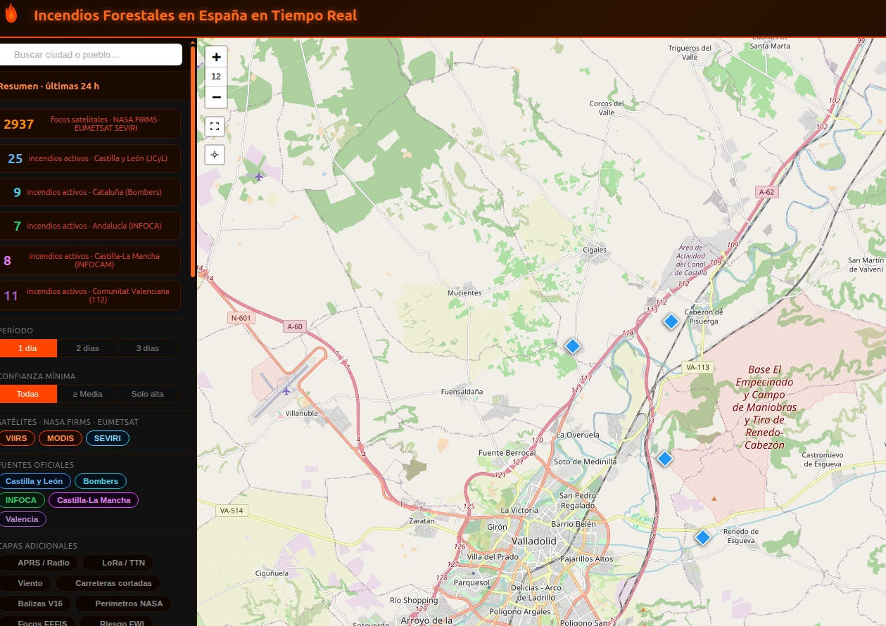Miniatura del post: Incendios en España: seguimiento en tiempo real de incendios forestales