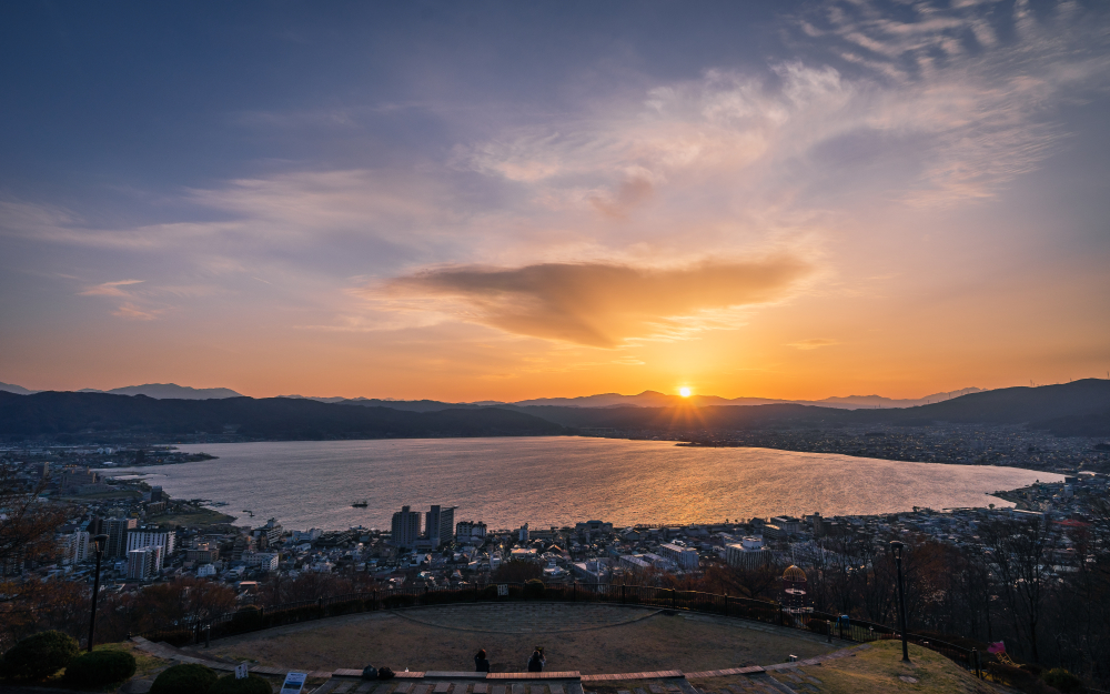Lake Suwa in Central Nagano